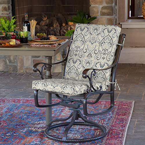 20 x 20 Rain-Proof Fade Resistant Peacock Blue Green Texture Outdoor Dining Chair Cushion Q530