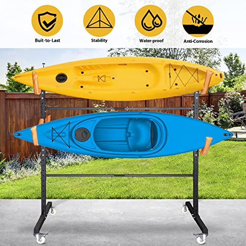 Freestanding Kayak Storage Rack for 2 Kayaks, Heavy Duty S966