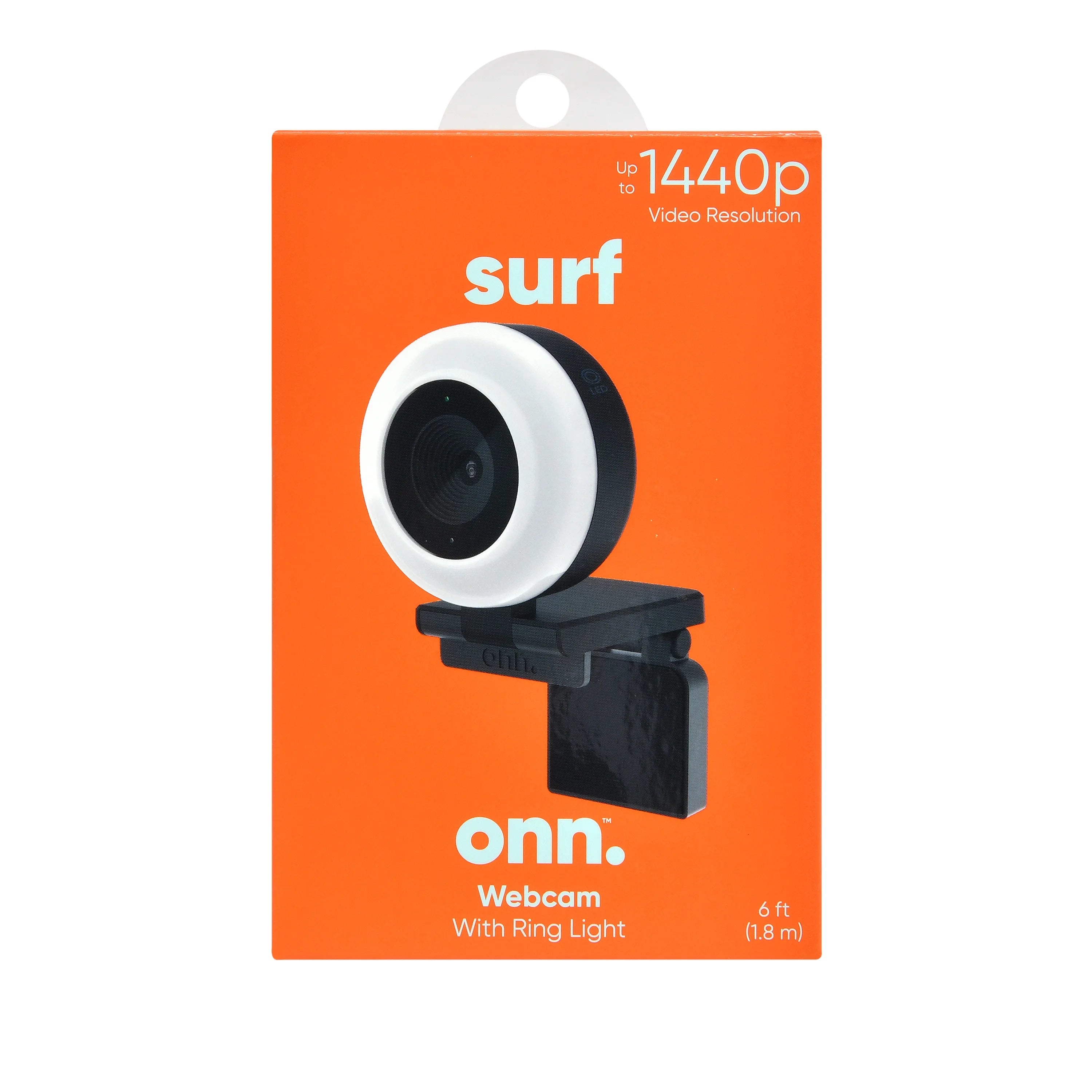 White & Black Webcam with Ring Light Y546