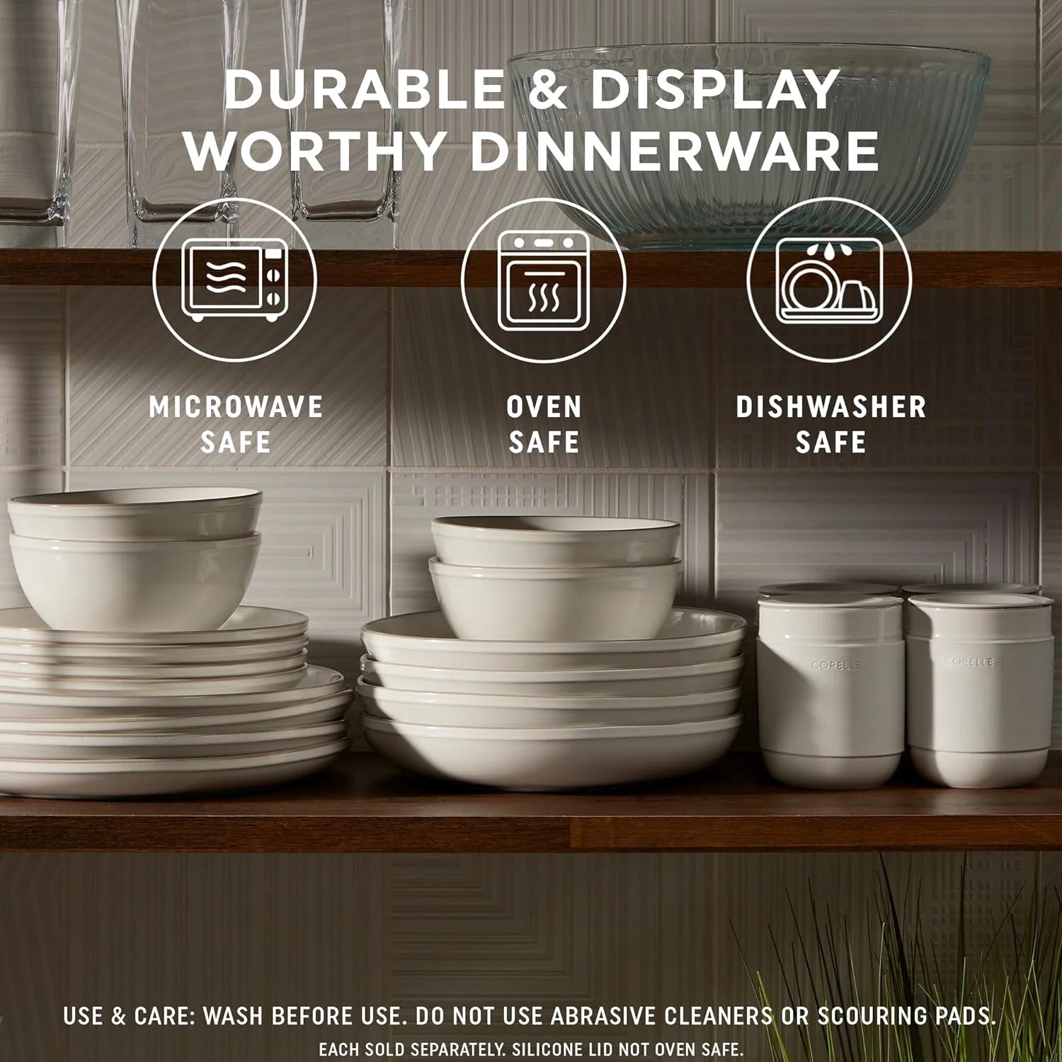16-Pc Stoneware Dinnerware Set, Navy N6302