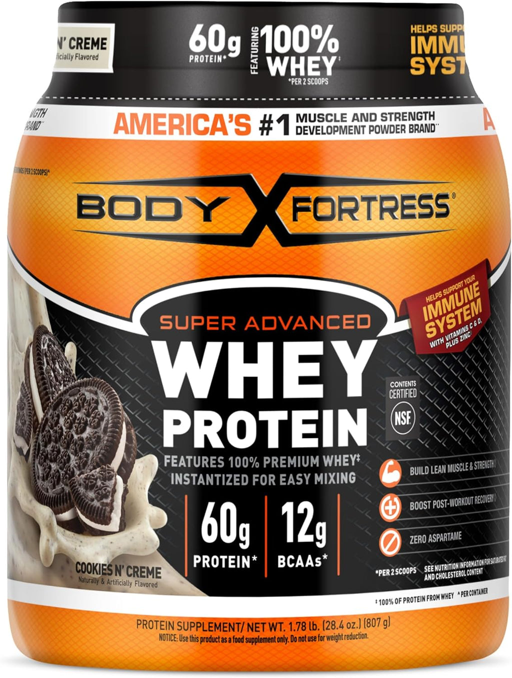 Whey Protein Powder Cookies N' Creme 2 Scoops Creatine Monohydrate Micronized Powder 5g Serv 100 Servings F978