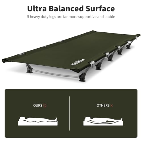 Black Ultralight Folding Camping Cot D777