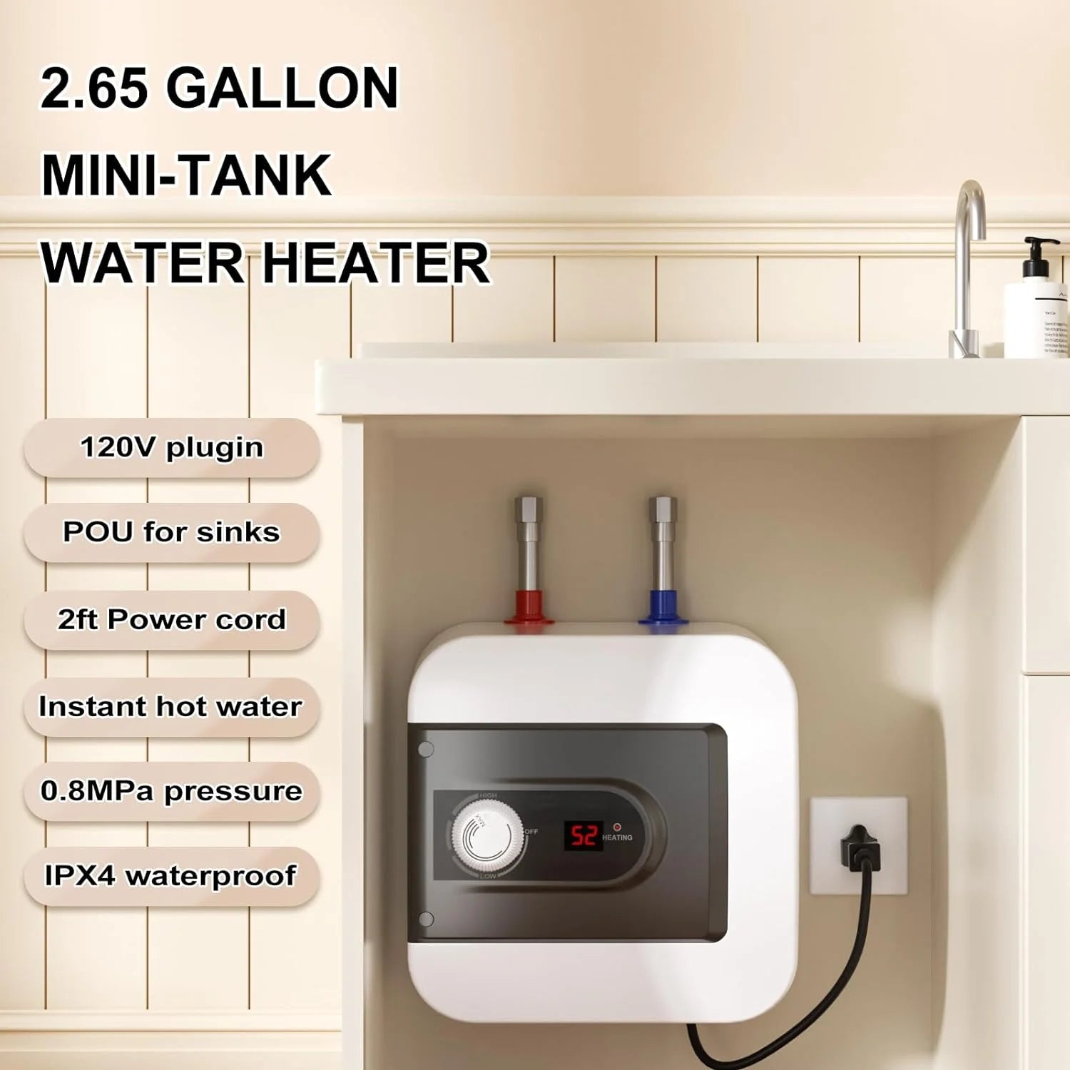 4 Gallon 110V 1.5KW Instant Hot Water Heater Z40372