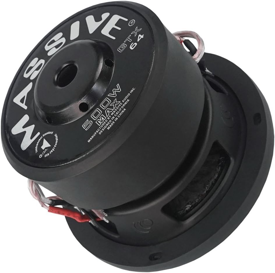 6.5 Inch Car Audio Subwoofer 250 Watt RMS Dual 4 Ohm Y772698