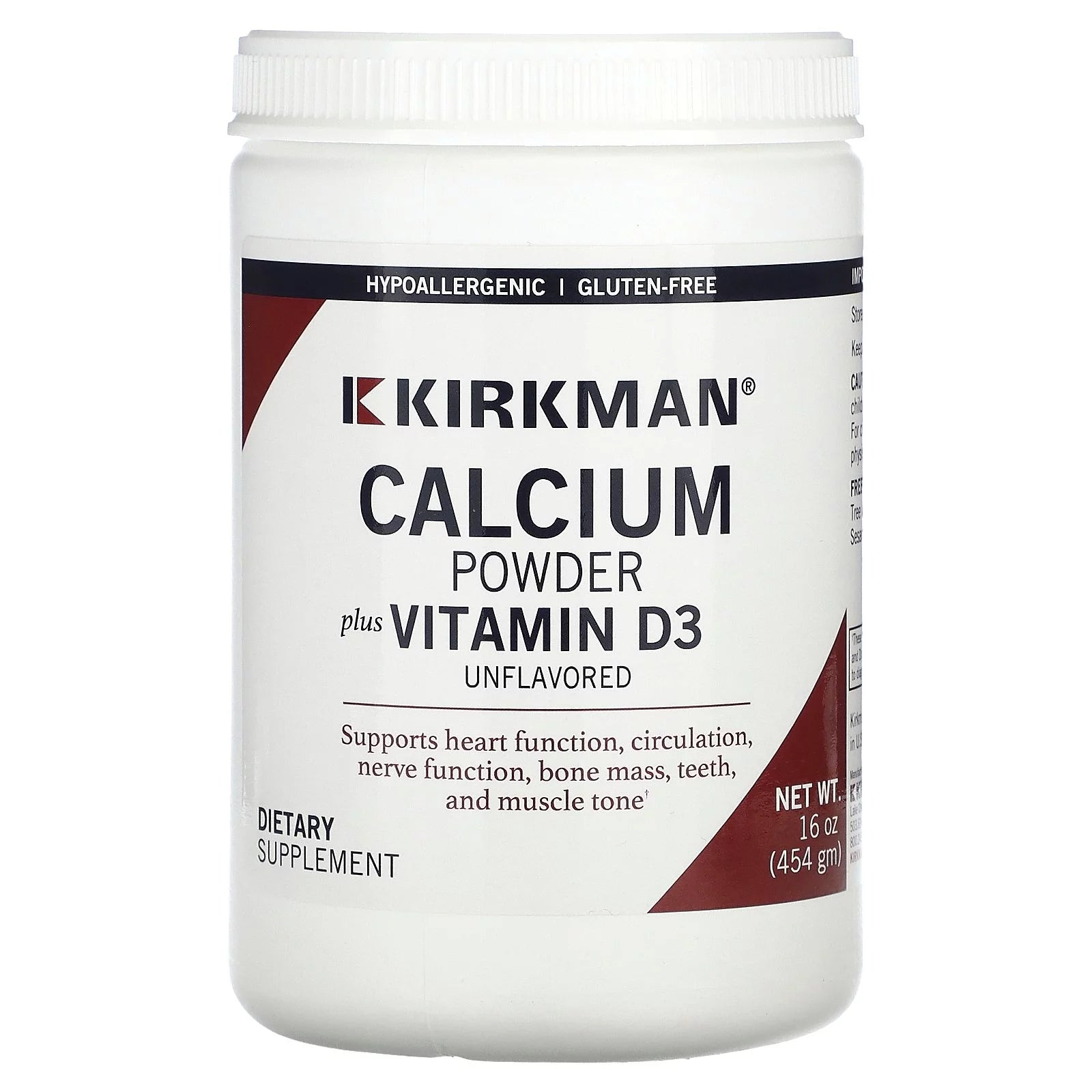 Calcium Powder Plus Vitamin D-3, Unflavored, 16 oz D4351