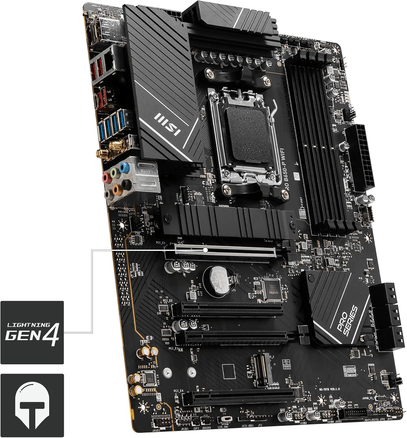 AMD AM5 ATX Motherboard, 4x DDR5, 1x PCI-E x16, 2x M.2, 6x SATA, 8x USB 3.2, 1x USB Type C K4158