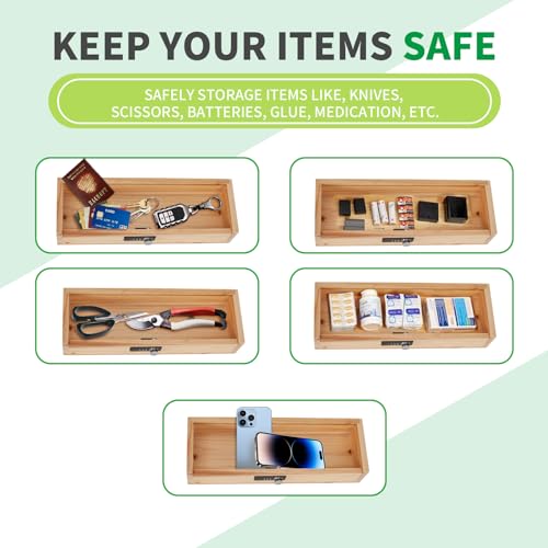 Wooden Knife Storage Box with Lock Q7597