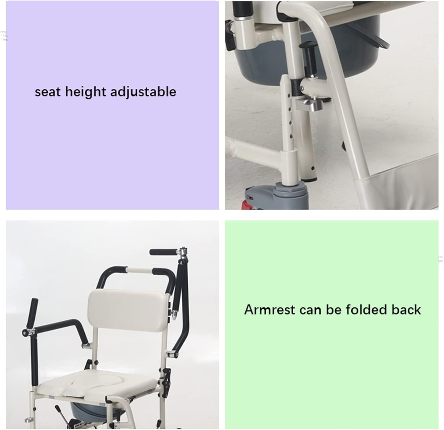 Bedside Toilet, Rolling Shower Wheelchair, Transfer Chair N5815