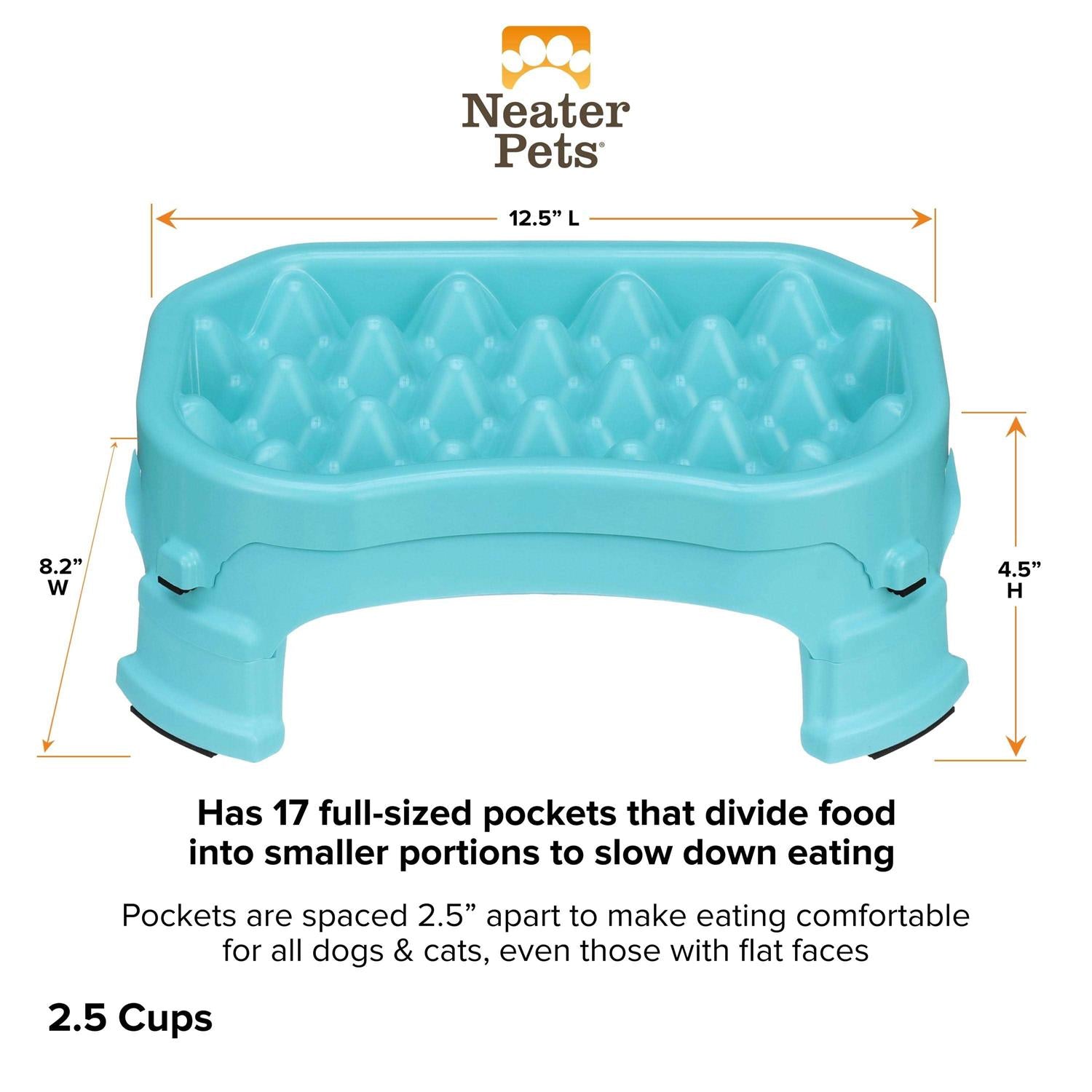 Raised Slow Feeder Dog Bowl W339