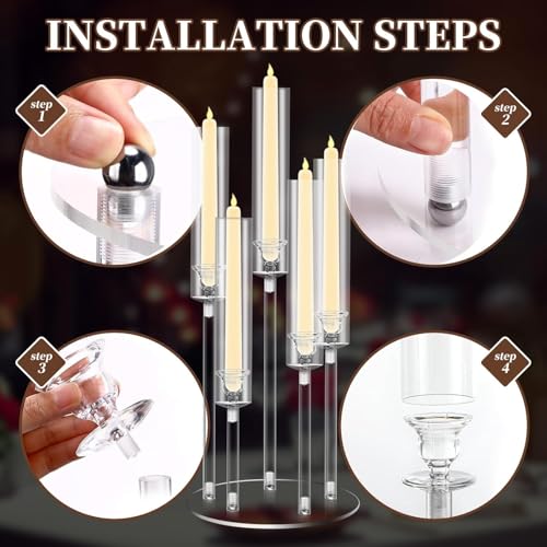 10pcs Black 5 Arms Candelabra Centerpieces L45621