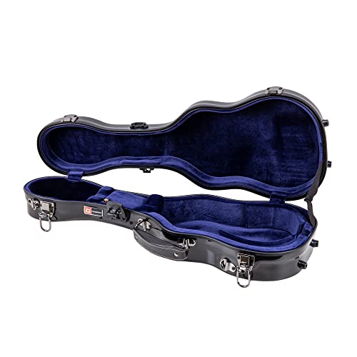 White Fiberglass Baritone Ukulele Case with Removable Shoulder Straps and TSA Lock A359691