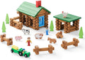 122 PCS Wooden Log Cabin Building Toy Set Q708080