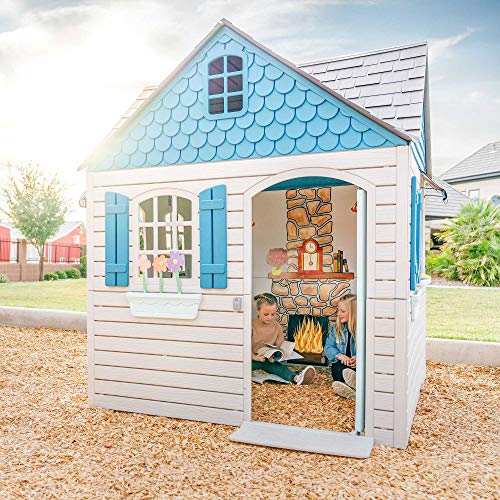 6ft x 6ft x 7 ft Tall Plastic Outdoor Playhouse F63871