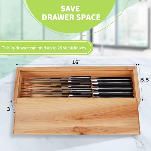 Wooden Knife Storage Box with Lock Q7597