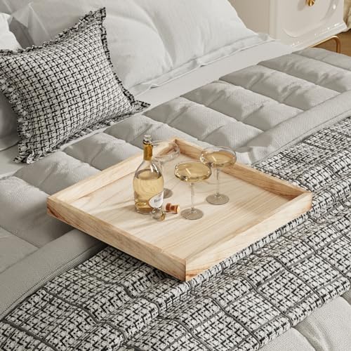 Large Square Rustic Wood Serving Tray 24 x 24 V179435