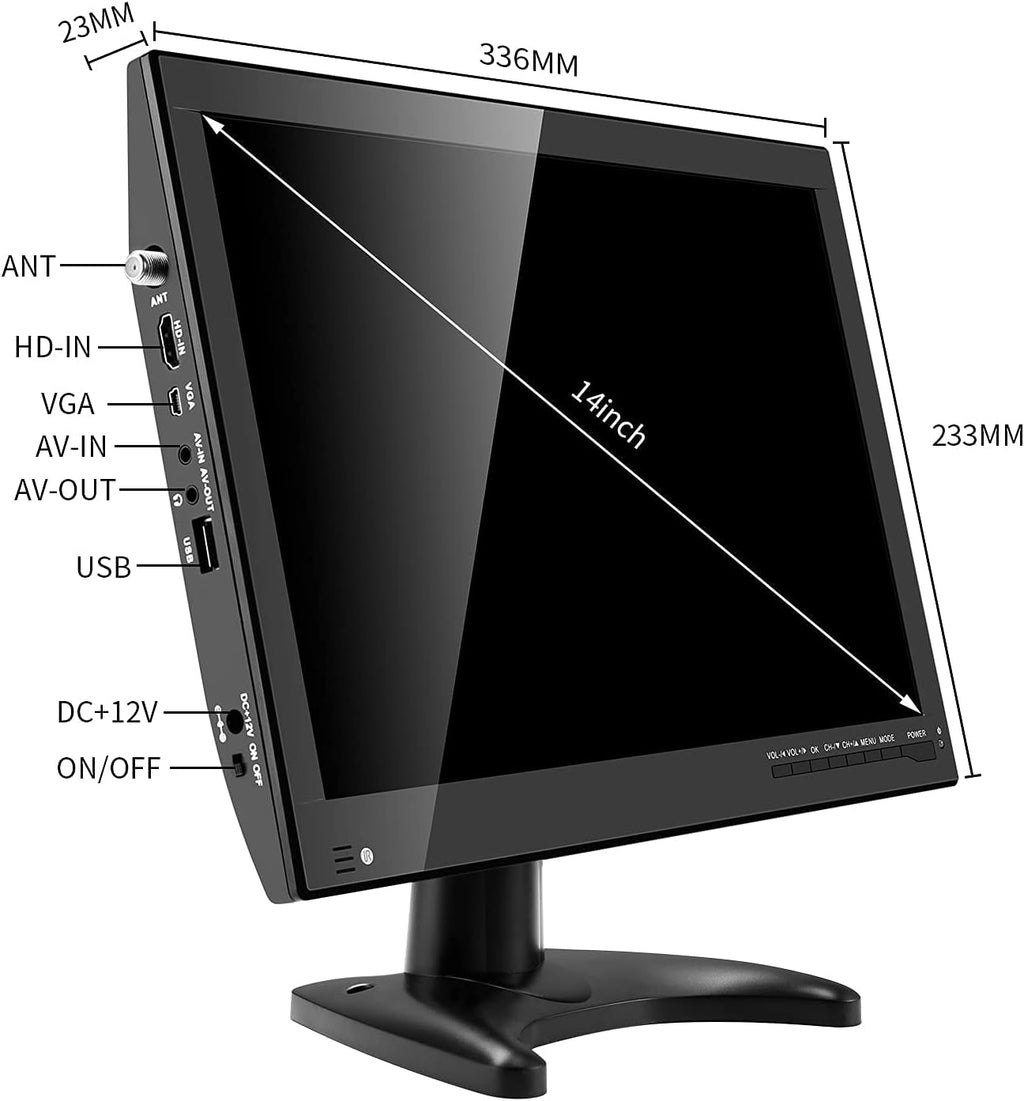 14inch Rechargeable Portable TV with Digital Tuner J672