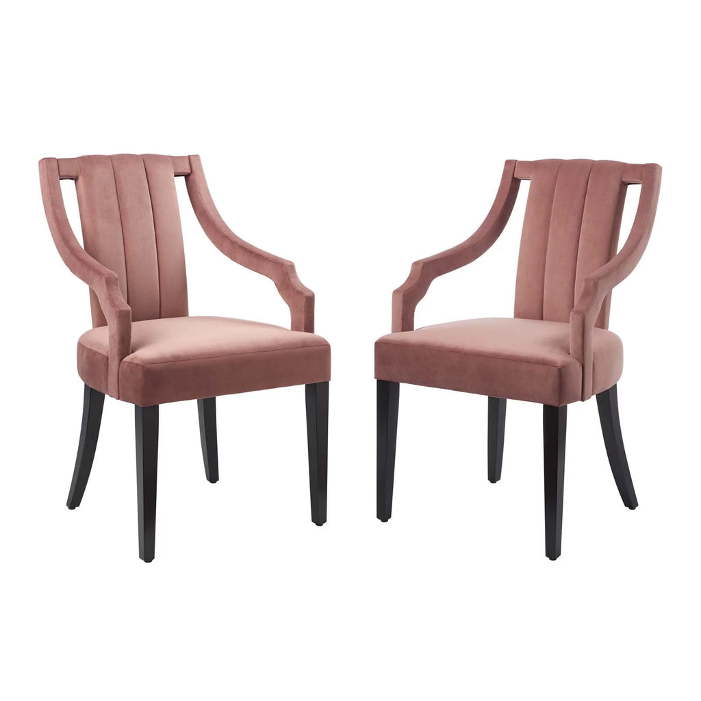 Set of 2 Velvet Dining Chairs F401052