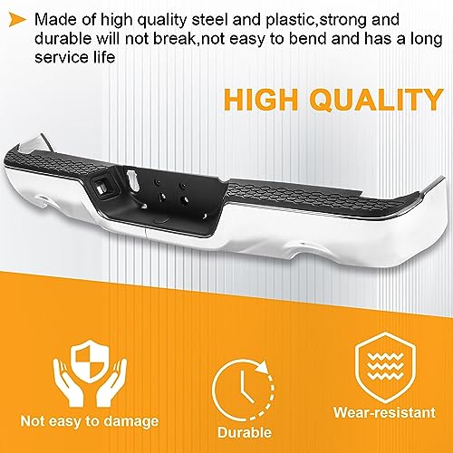 Chrome Step Bumper with Parking Sensor Hole and Vent Hole for 2009-2018 Dodge Ram 1500 2019 Ram 1500 Classic G494