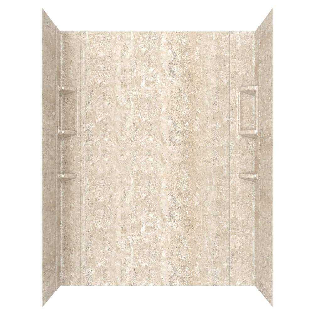 Beige Parchment 5-Piece Alcove Shower Wall Set I2179