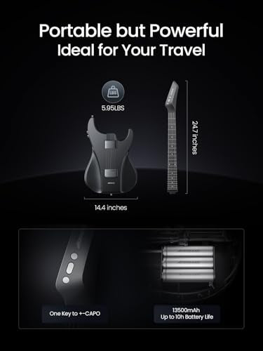 Smart Guitar with Silicone Strings and Detachable Fretboard Y773094