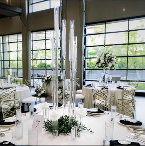 10pcs Black 5 Arms Candelabra Centerpieces L45621