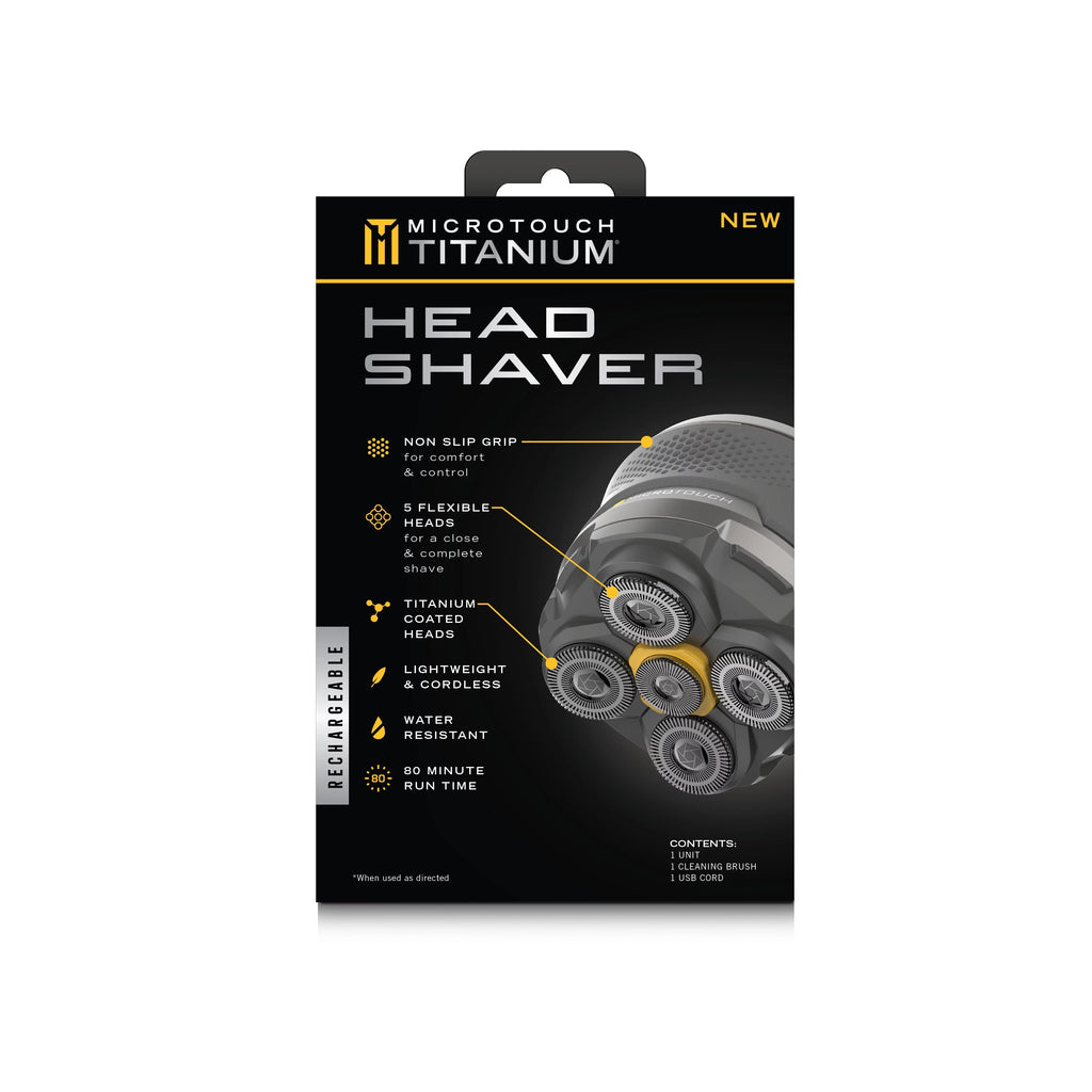 Black Titanium Head Shaver, 5 Flexible Heads L2646