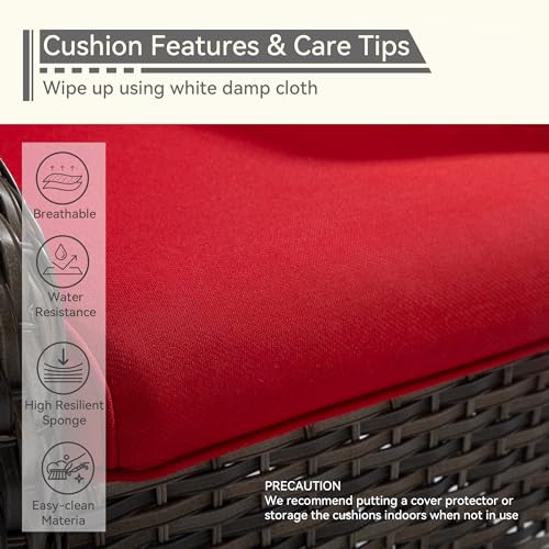 Outdoor Swivel Rocker Patio Chair with Olefin Fabric Cushions A6802