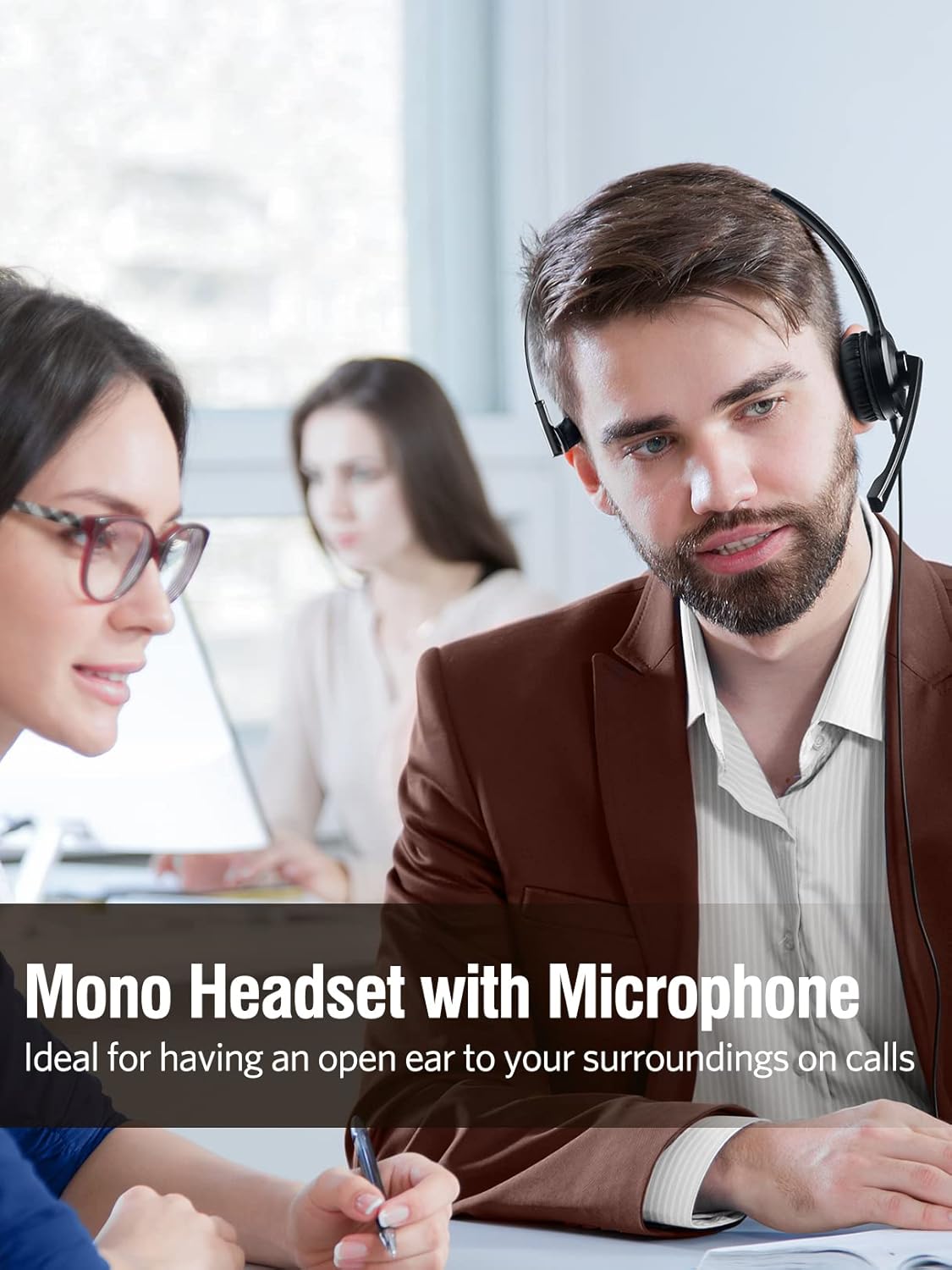 Single-Sided USB Headset with Microphone Noise Cancelling, 2.5mm F1405