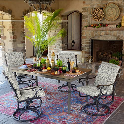 20 x 20 Rain-Proof Fade Resistant Peacock Blue Green Texture Outdoor Dining Chair Cushion Q530