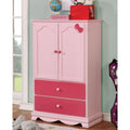 Pink Solid Wood Youth Armoire D77672