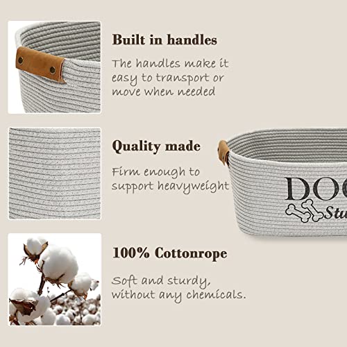 Gray Cotton Dog Toy Storage Bin V388139