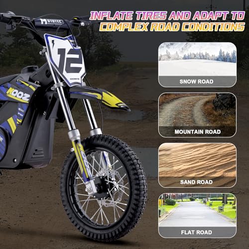 Blue 36V 1000W Electric Dirt Bike with 16" Tire W829555