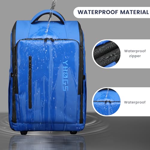 Black Rolling Backpack with Wheels and Laptop Compartment X509944