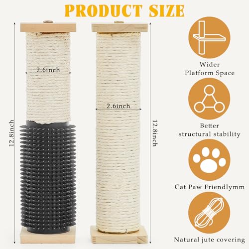 3 Pack Cat Scratching Post 13 Inch Wooden Sisal S637
