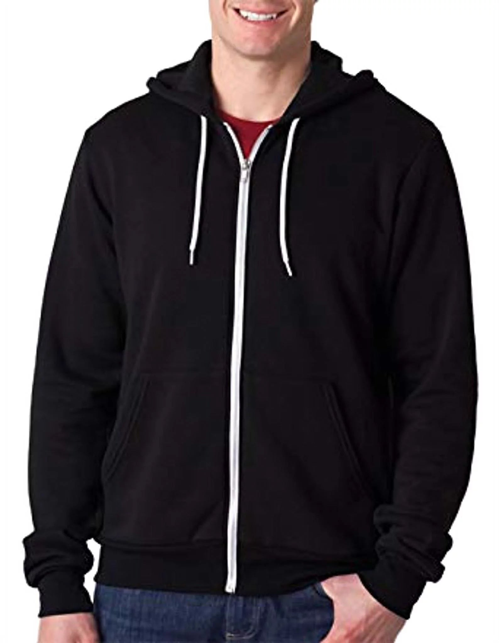 Black Fleece Zipper Hoodie I52361