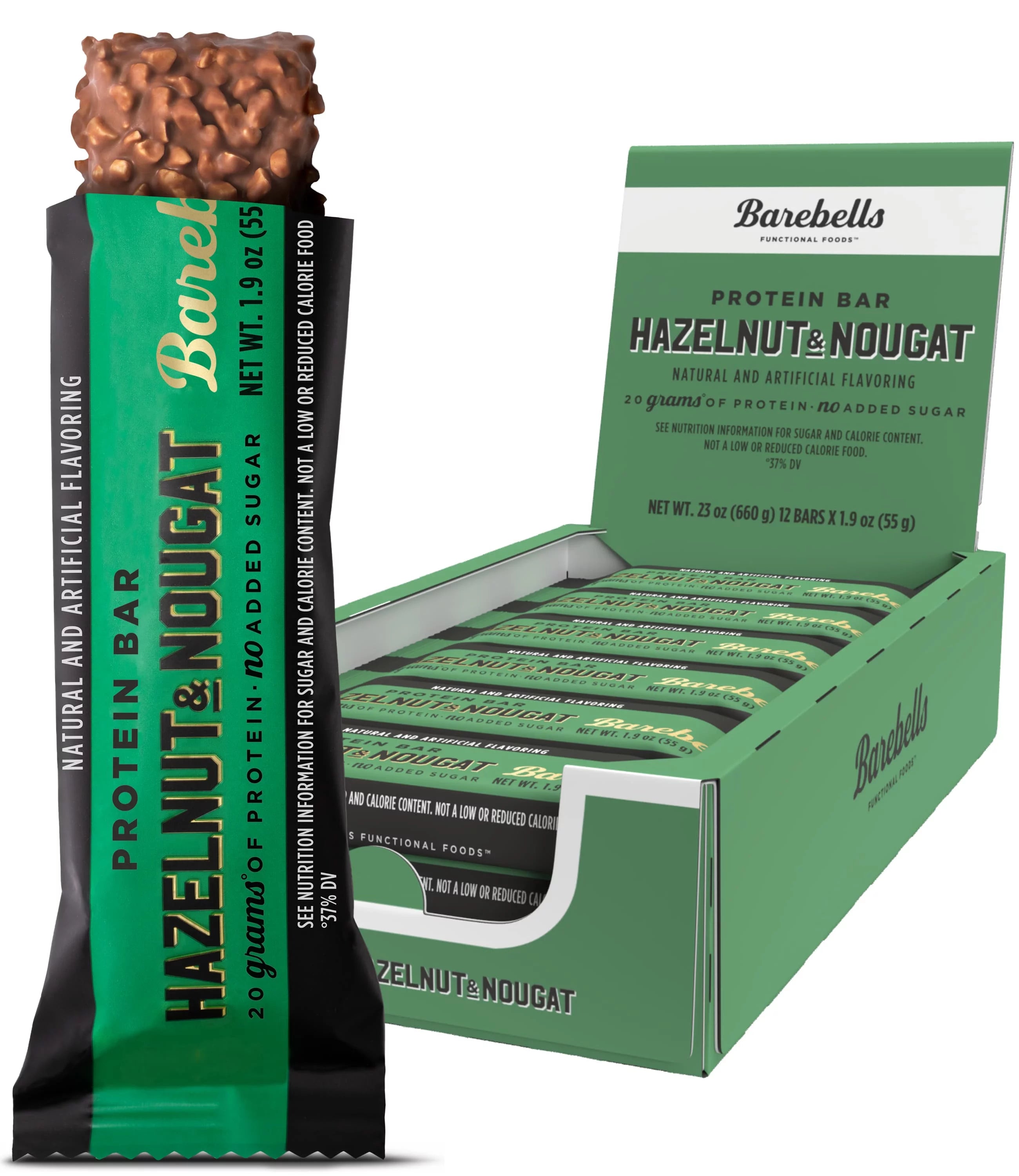 12 Count 1.9oz Hazelnut & Nougat Protein Bars B160501