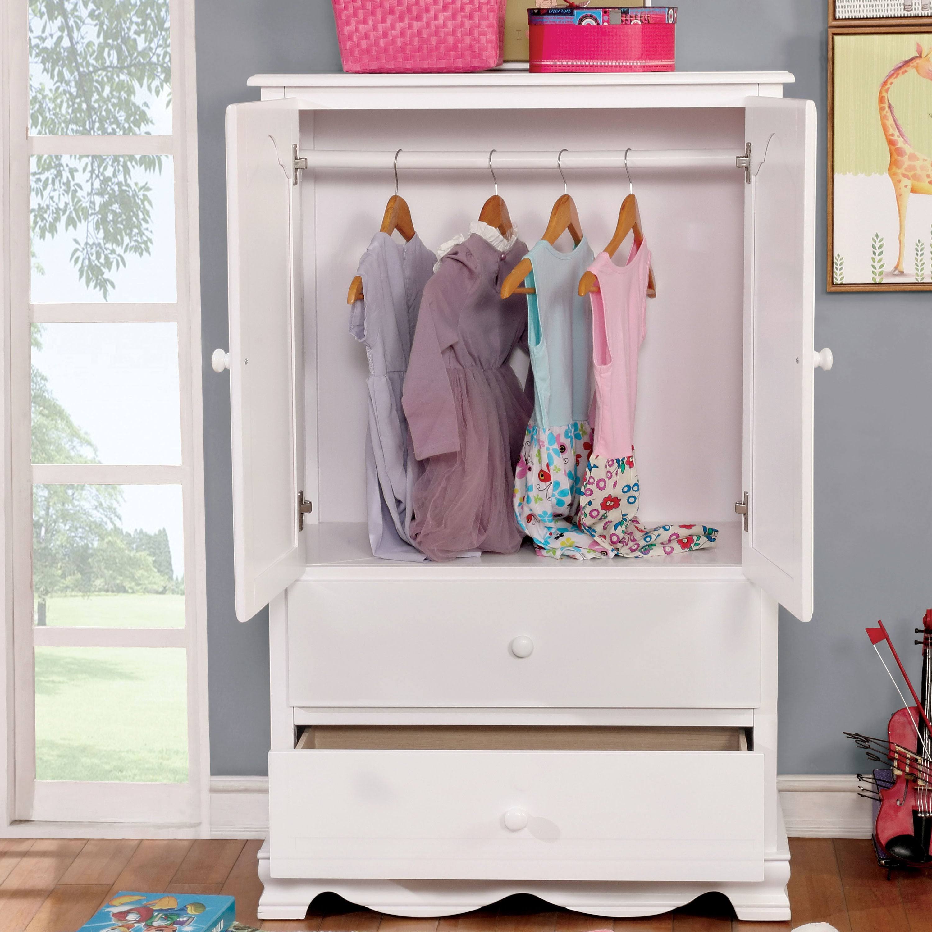 Pink Solid Wood Youth Armoire D77672