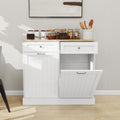 Double Tilt Out Trash Cabinet with Wood Tabletop X3110