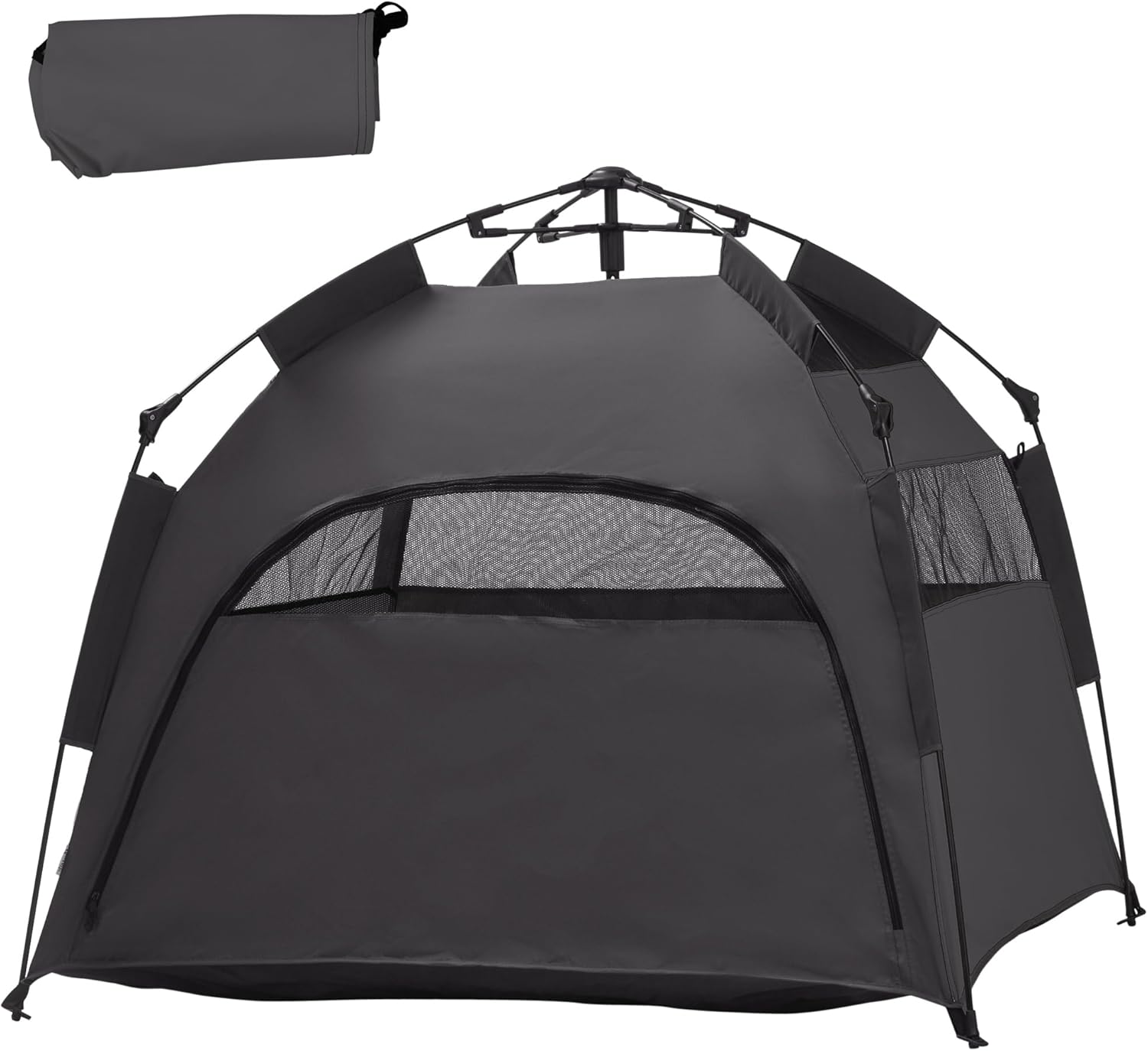 Dark Gray Pop Up Dog Tent with Carrying Bag A603873
