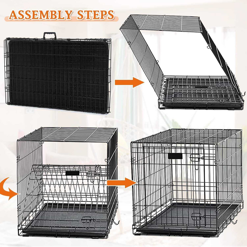 48 Inch Folding Metal Wire Dog Crate A7863