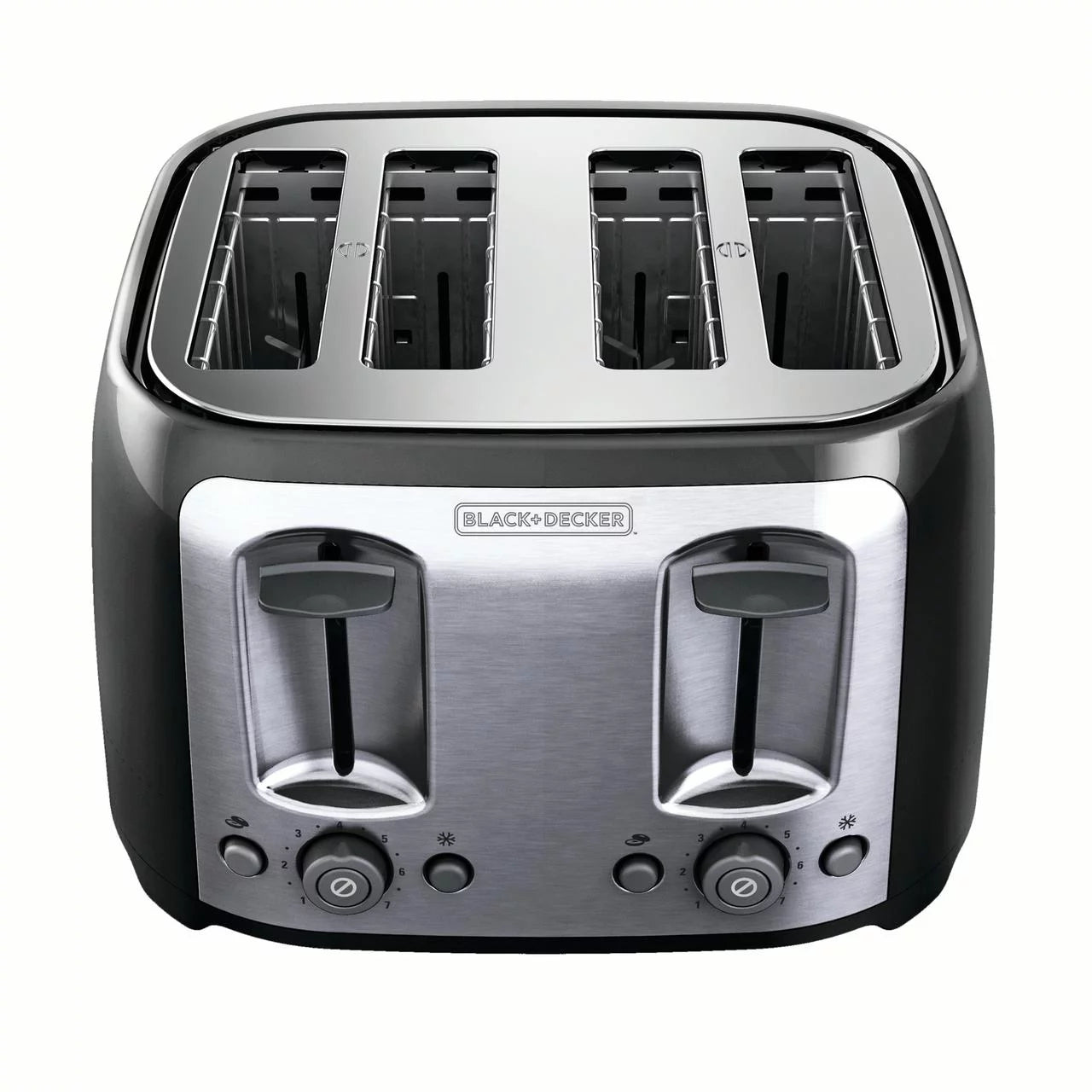 4-Slice Toaster with Extra-Wide Slots, Black/Silver W451792