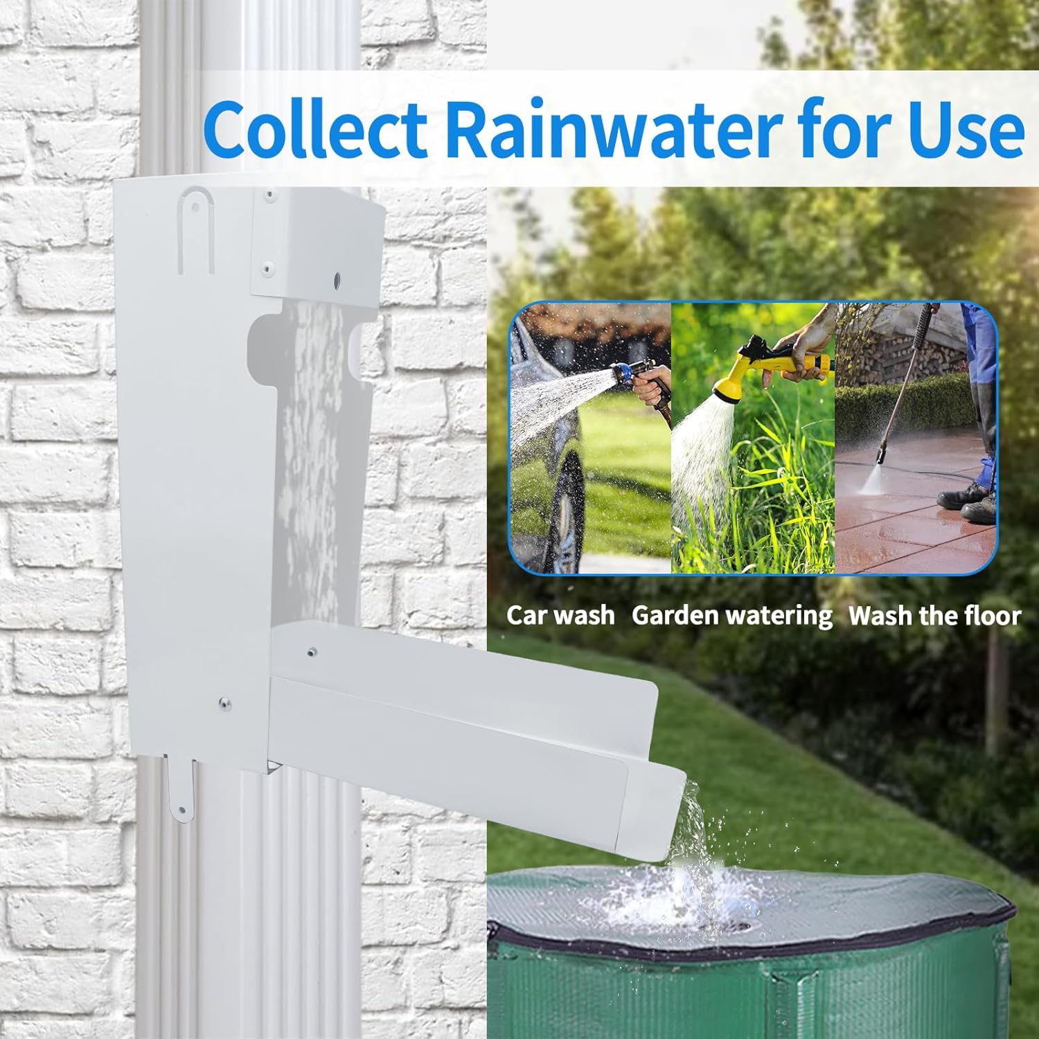 Stainless Steel Rain Barrel Diverter Kit for 3"x4" Downspout K348