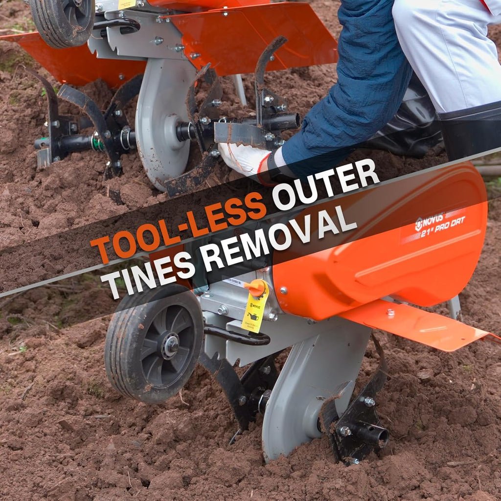 21-Inch Gas Powered Front Tine Tiller Cultivator 212cc 4-Cycle Gas Engine C9605