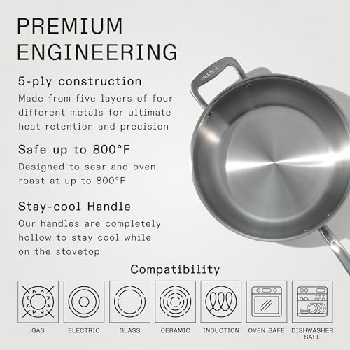 2 Quart Stainless Steel Saucier Pan P712674
