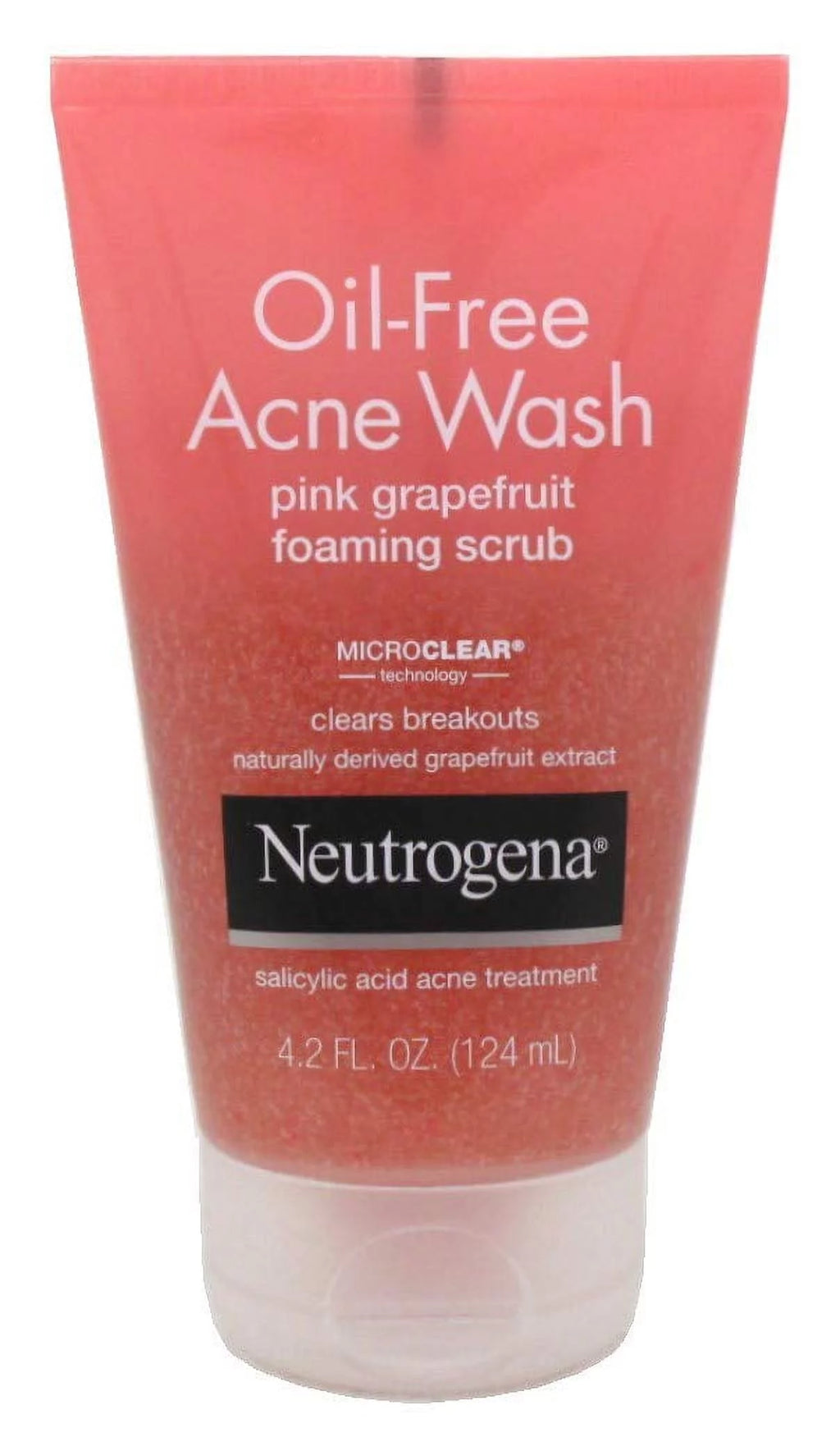 Oil-Free Acne Wash Pink Grapefruit Foaming Scrub, 4.2 Ounce (Value Pack Of 2) L652