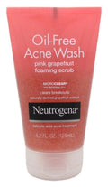 Oil-Free Acne Wash Pink Grapefruit Foaming Scrub, 4.2 Ounce (Value Pack Of 2) L652