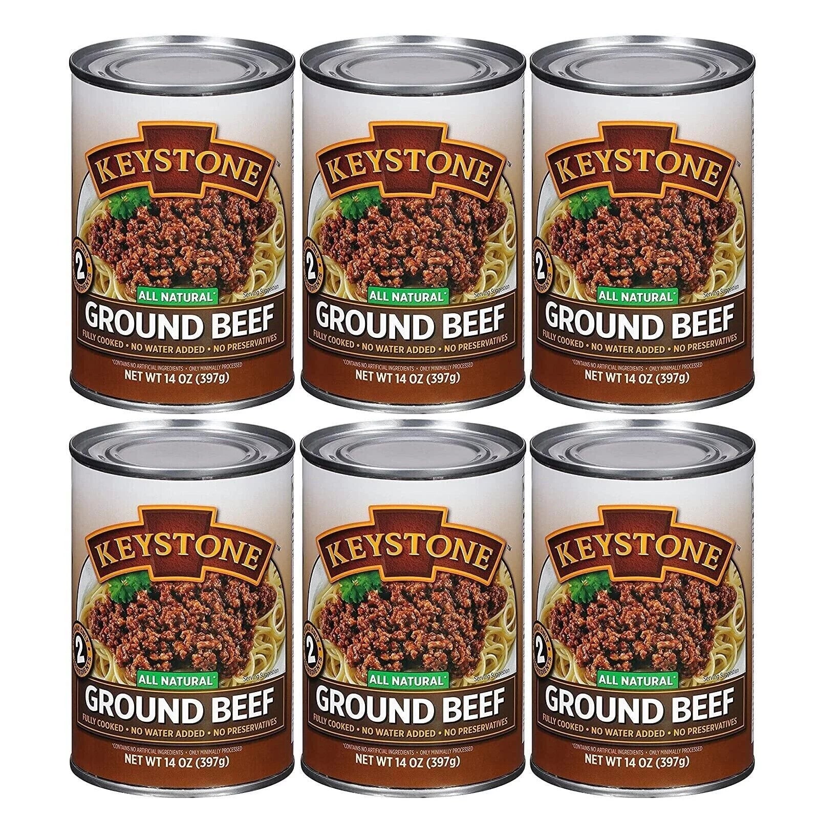 (12 Pack) Ground Beef 14 oz Can Fully Cooked O15844