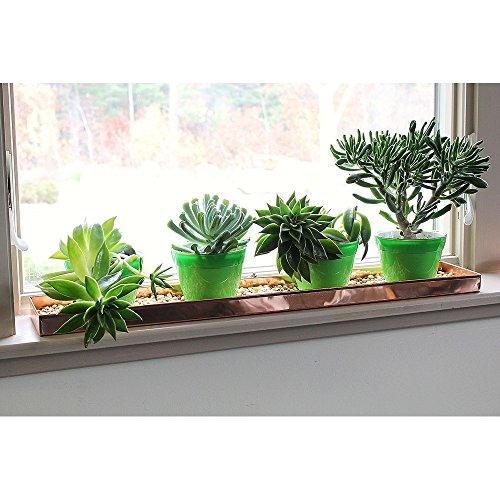 Copper Rectangular Windowsill Plant Tray, 29-in S1941