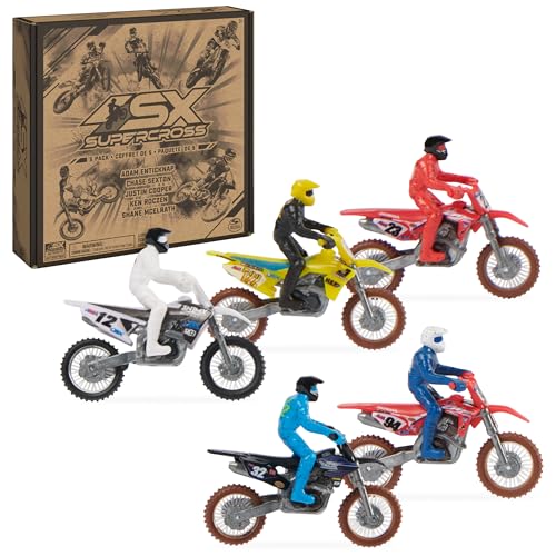5-Pack 1:24 Scale Die-Cast Motorcycles with Rider Figure Y315