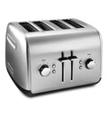 Brushed Stainless Steel 4-Slice Toaster with Manual High-Lift Lever F953